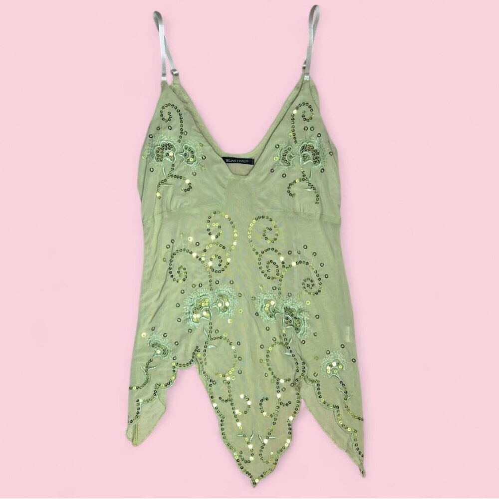 Euro Sequin Mesh Top - Picture 2 of 5